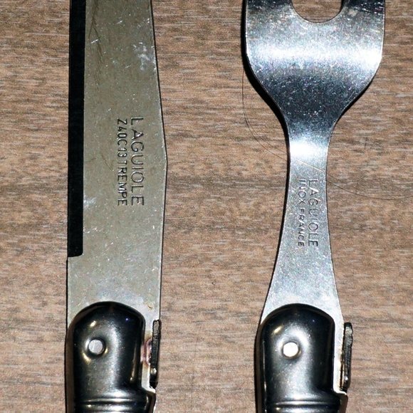 Laguiole 9" knife and fork cheese set France EUC - Picture 3 of 3